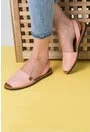 Sandale roz din piele naturala Cristal