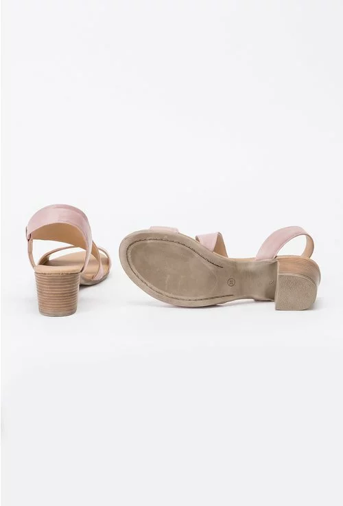 Sandale roz-pudra din piele naturala Corelia