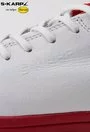 Sneakers alb cu rosu din piele naturala Gwen