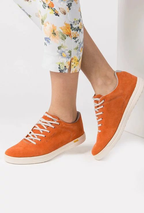 Sneakers S-Karp portocalii din piele naturala intoarsa Ruth |