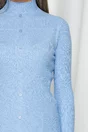 Bluza Adina bleu cu nasturi decorativi