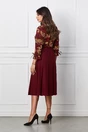 Bluza Adriana bordo cu imprimeu bej