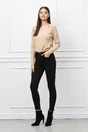 Bluza Alina ivory din tricot cu nasturi pe bust