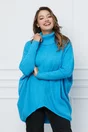 Bluza Aria albastra din tricot over size