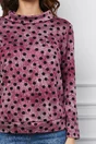 Bluza Cami roz cu buline negre