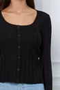 Bluza Clarie neagra din tricot cu nasturi decorativi