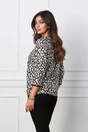 Bluza Diana neagra cu imprimeuri albe