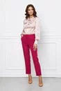 Bluza Dy Fashion roz cu guler tip esarfa