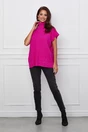 Bluza Iarina fucsia fara maneci cu model in relief