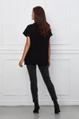 Bluza Iarina neagra fara maneci cu model in relief