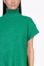 Bluza Iarina verde fara maneci cu model in relief