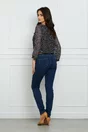 Bluza Isabela neagra cu flori albe