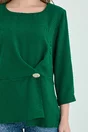 Bluza Janette verde cu accesoriu in talie
