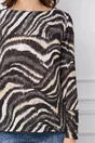 Bluza Jessie bej cu zebra print gri