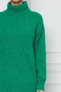 Bluza Lucretia lunga verde cu impletituri