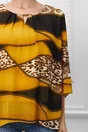 Bluza Maria galben mustar cu imprimeu animal print