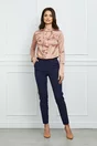 Bluza MBG roz satinata cu volan la bust