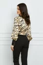 Bluza MBG satinata bej cu animal print