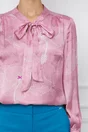 Bluza Smaranda roz cu imprimeu floral maxi