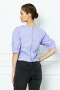 Bluza Thalia lila cu model petrecut si fermoar la spate