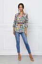 Bluza Vanessa multicolora cu imprimeu geometric