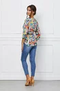 Bluza Vanessa multicolora cu imprimeu geometric