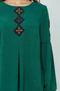 Bluza Viada verde cu broderie traditionala la bust si maneci