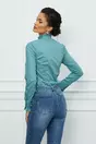 Body MBG tip camasa bleu cu volanase incretite la bust