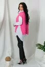 Camasa cu vesta roz tricotata