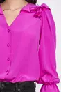 Camasa Dy Fashion fucsia cu volanase la umeri