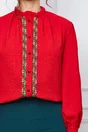 Camasa Dy Fashion rosie cu motive traditionale