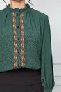 Camasa Dy Fashion verde cu motive traditionale