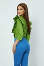 Camasa Dy Fashion verde din poplin cu volanase