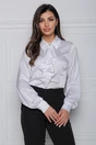 Camasa MBG alba din satin cu volanas