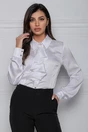 Camasa MBG alba din satin cu volanas