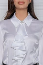 Camasa MBG alba din satin cu volanas