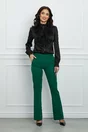 Camasa MBG neagra din satin cu volane din tull