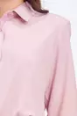 Camasa Simina roz clasica cu maneci trei sferturi