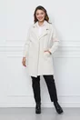 Cardigan Alma ivory cu rever crestat
