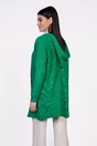 Cardigan Nadine verde din tricot cu buzunare