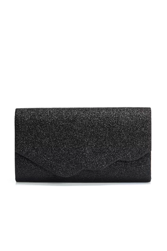 Clutch Erika negru cu sclipici