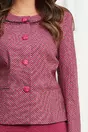 Compleu Daniela magenta cu imprimeu