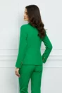 Compleu MBG verde cu sacou cambrat si pantaloni cu dunga