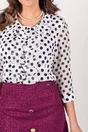 Fusta Dy Fashion magenta scurta din tweed cu nasturi
