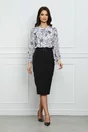 Fusta Dy Fashion neagra midi cu nasturi