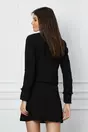Fusta Moze neagra scurta din tweed