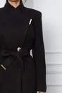 Palton Carmen negru cu nasture auriu