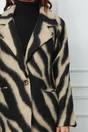Palton Clara cu zebra print negru