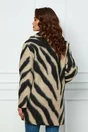 Palton Clara cu zebra print negru