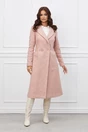Palton Leonard Collection roz cu buzunare